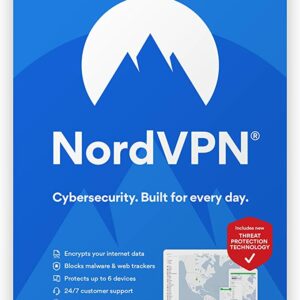 NordVPN 1-Year VPN & Cybersecurity Software Subscription For 6 Devices